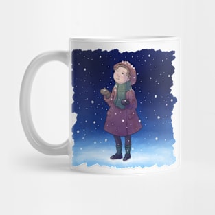 First Snow / Winter picture / snowfall Mug